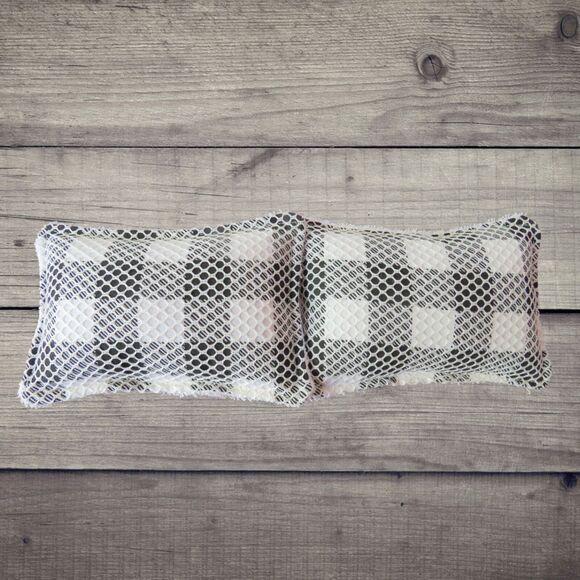 Reusable Kitchen Sponge, Set of 2, Black and White Check Dish Scrubby - Picture 3 of 4